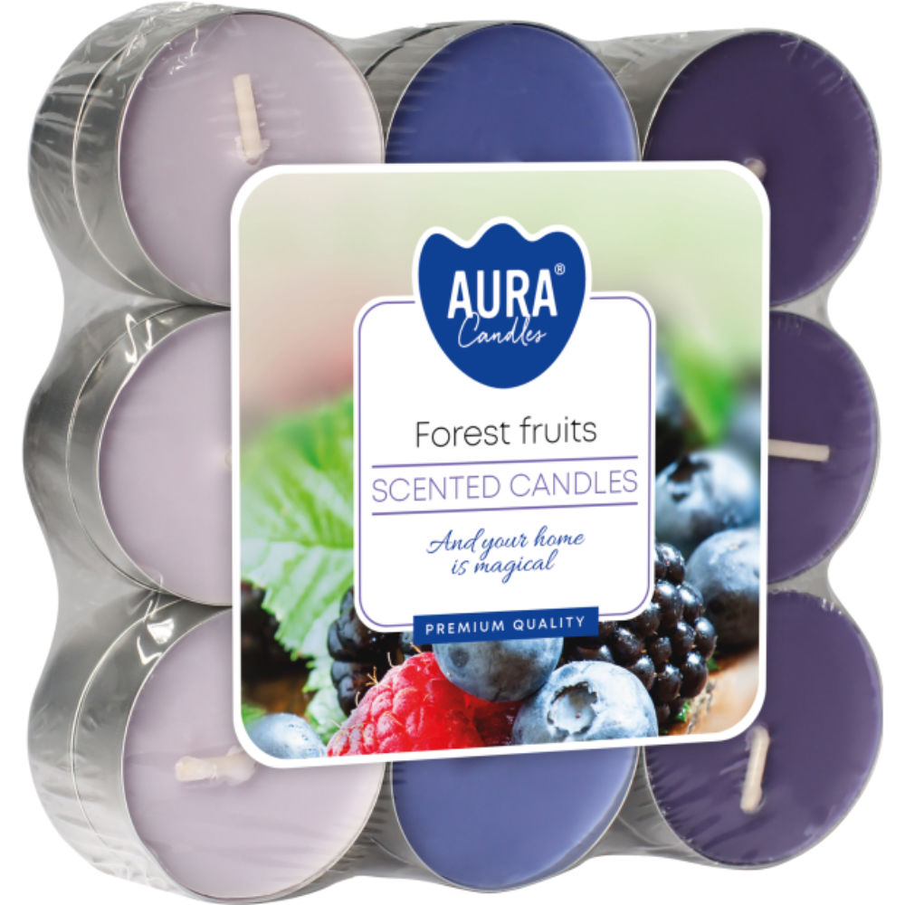 AURA TEALIGHTS - FRUTTI DI BOSCO - 18PZAura