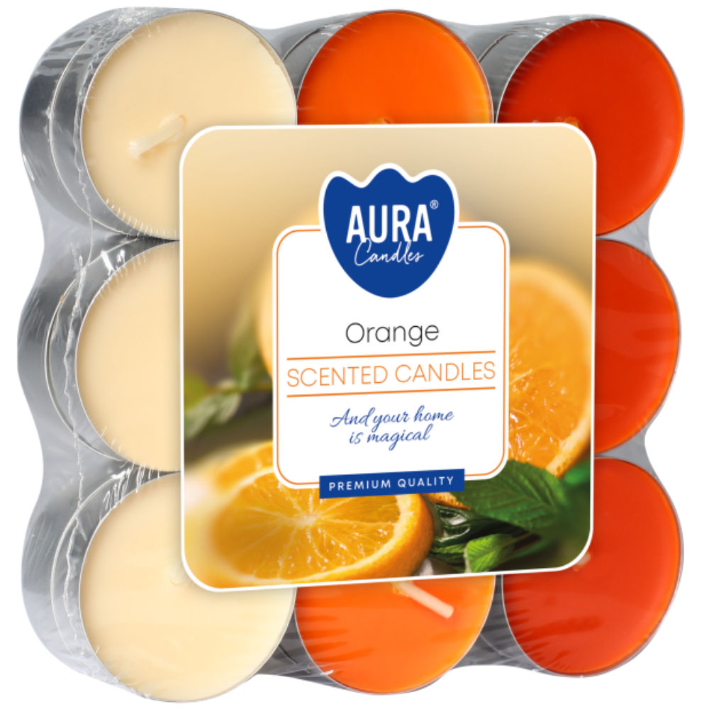 AURA TEALIGHTS - ARANCIA - 18PZAura