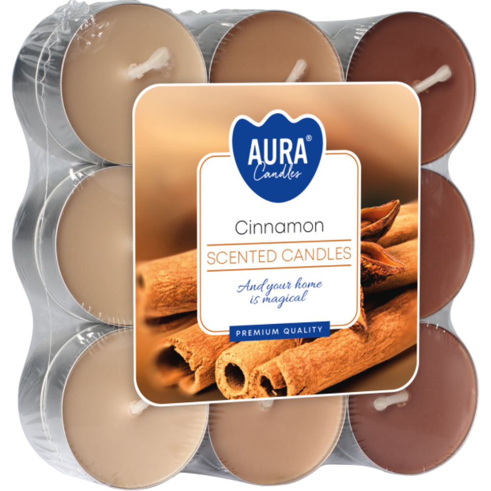 AURA TEALIGHTS - CANNELLA - 18PZAura