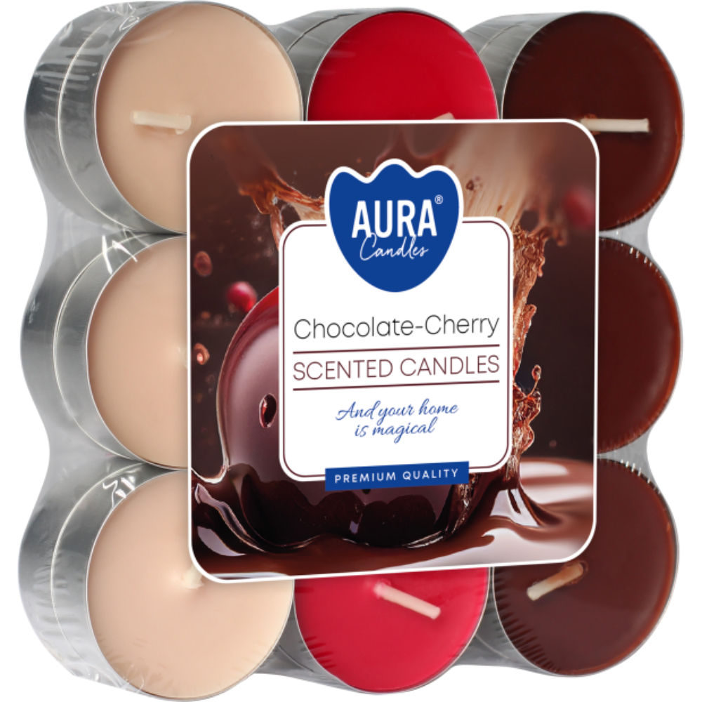 AURA TEALIGHTS - CIOCCOLATO & CILIEGIA - 18PZAura