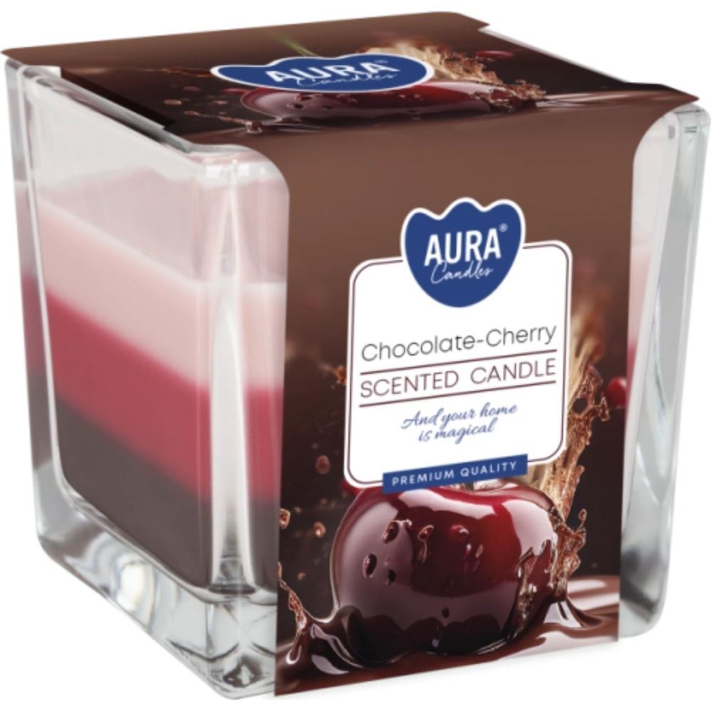 CANDELA TRICOLORE - CIOCCOLATO & CILIEGIA - 170GAura
