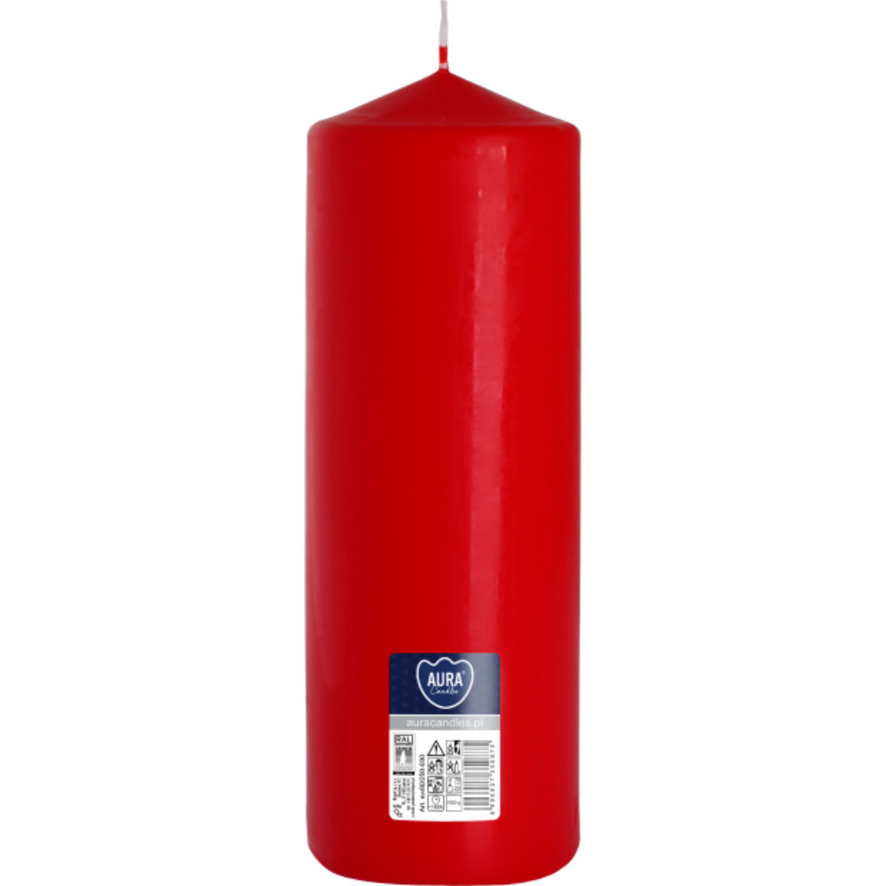 CANDELA MOCCOLO 7,8X25CM - ROSSOAura