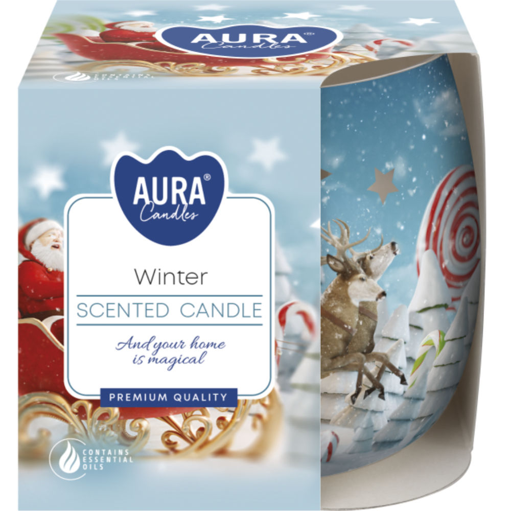 CANDELA DECORATA - INVERNO - 100GAura