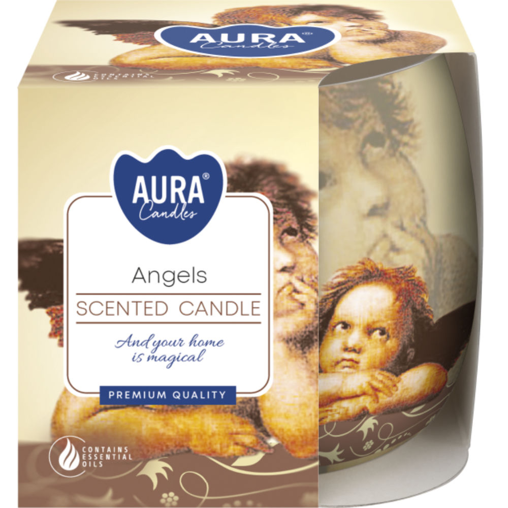 CANDELA DECORATA - ANGELI - 100GAura