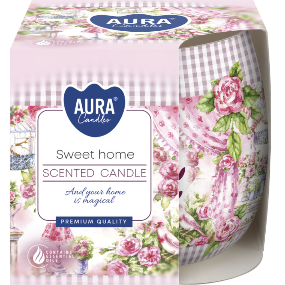 CANDELA DECORATA - SWEET HOME - 100GAura