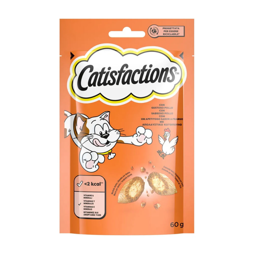 Catisfactions Snack per Gatto - Pollo - 60gCatisfaction