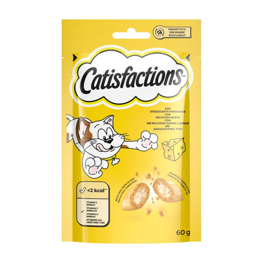 Catisfactions Snack per Gatto - Formaggio - 60gCatisfaction