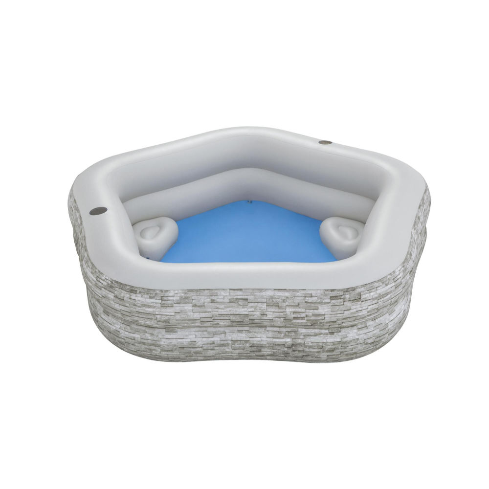 Piscina Family Pentagono Effetto Pietra - 213x206x69cmBestway
