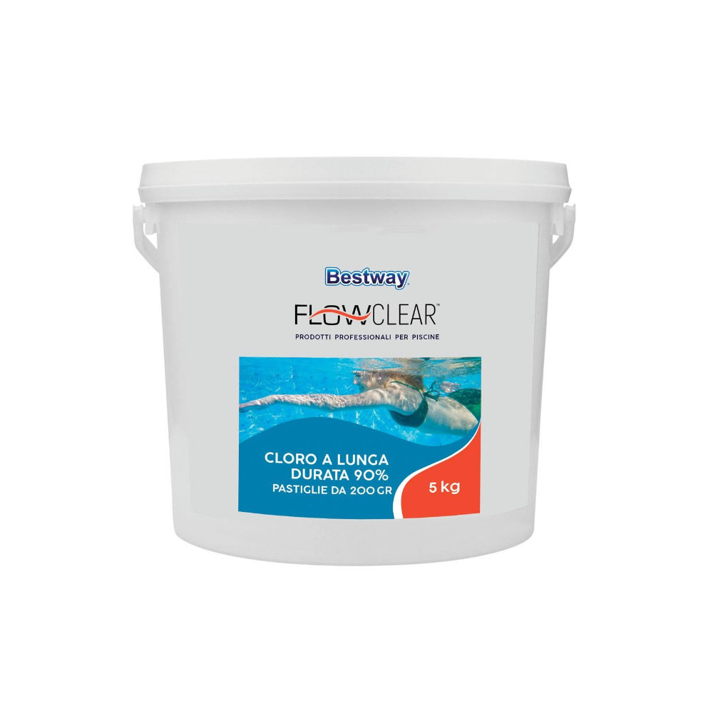 CLORO LUNGA DURATA 90% - PASTIGLIE DA 200 GR - 5 KGBestway