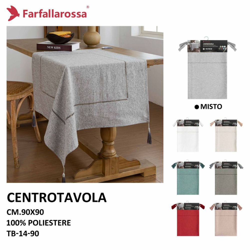 Centrotavola 90x90cm - TB1490FarfallaRossa