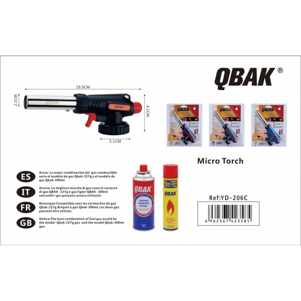 Qbak Becco Bruciatore a Gas - 19cmQbak