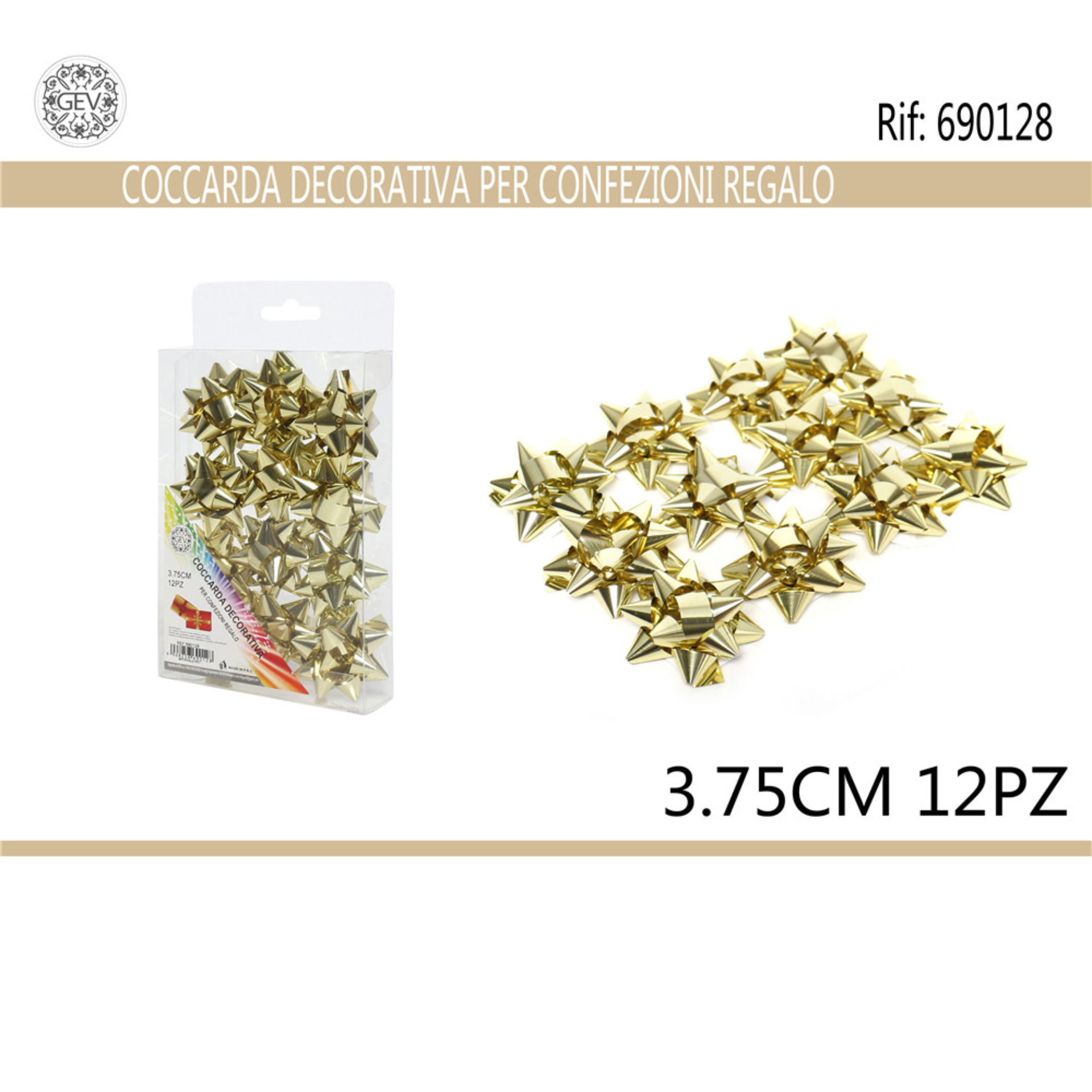 COCCARDA 3.75CM 12PZGev