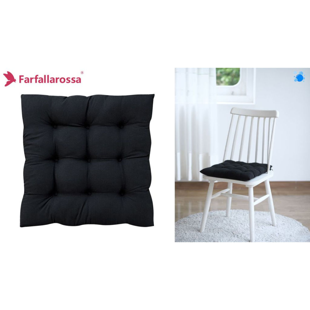 Cuscino per Sedia 40x40cm - NeroFarfallaRossa