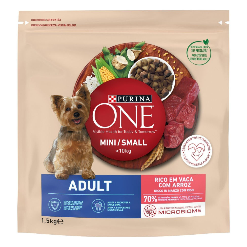 Purina One - Mini/Small Adult <10kg - Manzo e Riso - 800gPurina One