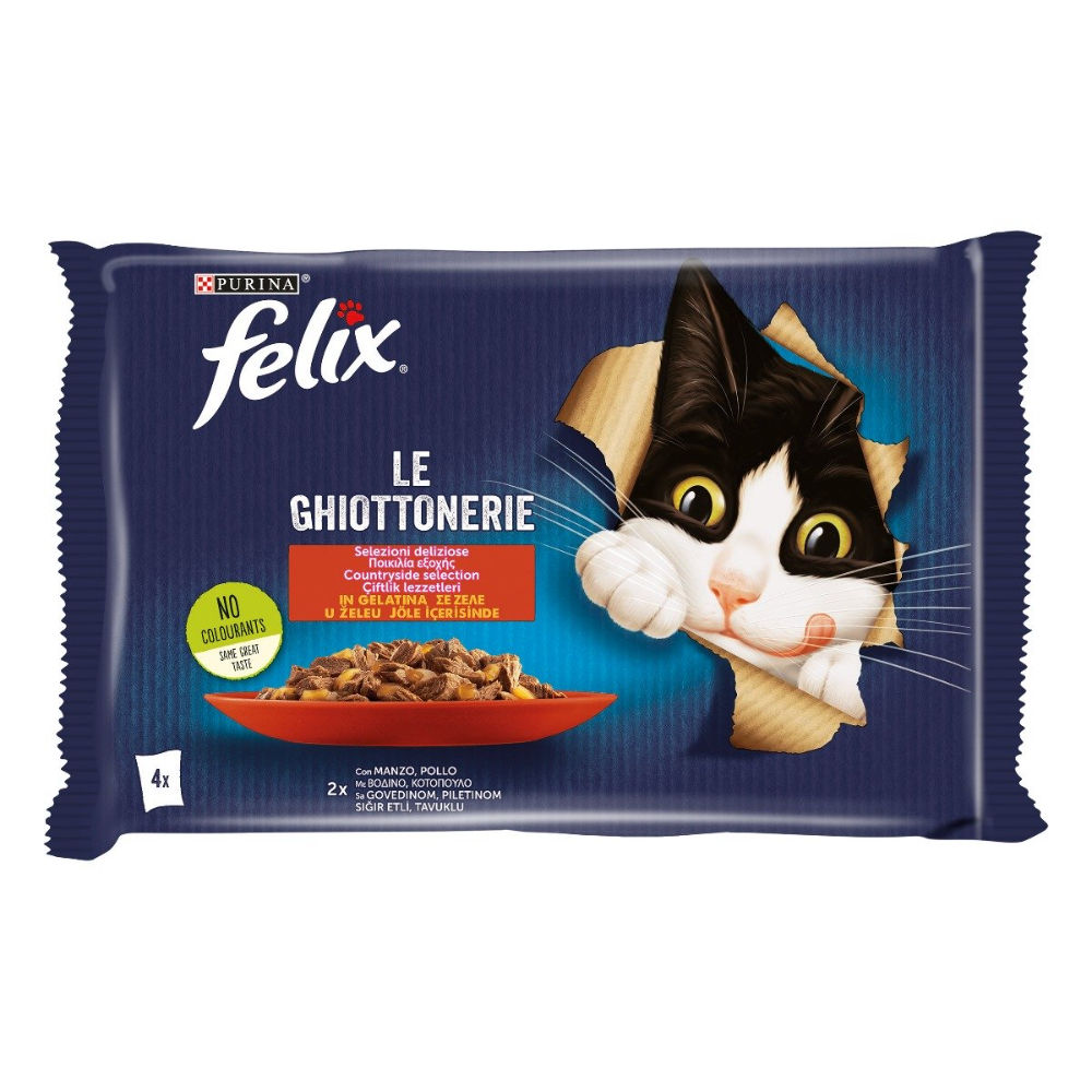 FELIX - Le Ghiottonerie Manzo & Pollo - 4x85gFelix