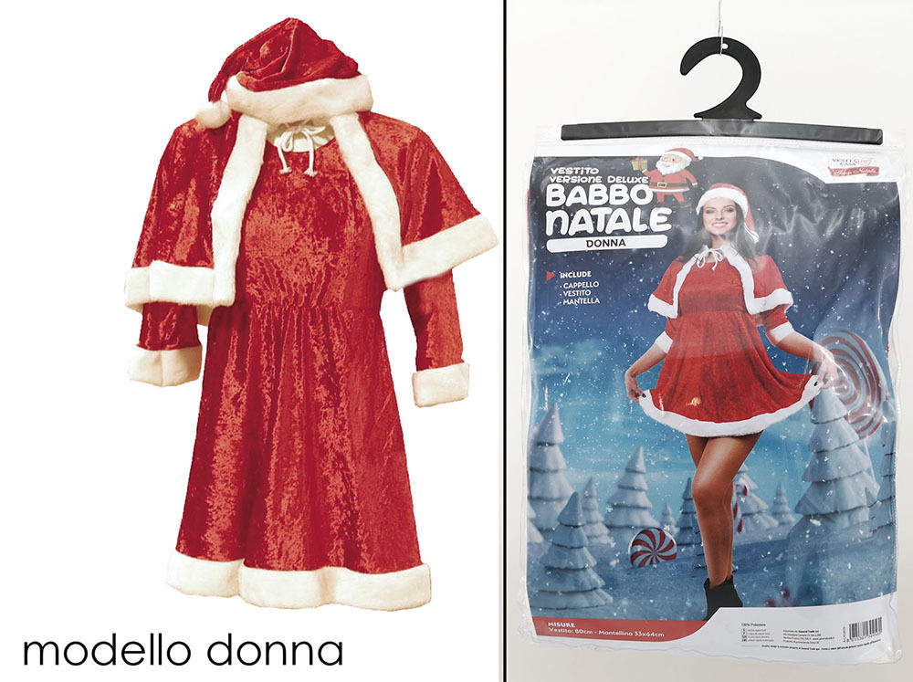 ABITO BABBO NATALE DONNA 3PZ CORTOAtosa
