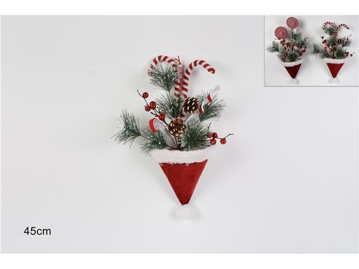 DIETROPORTA CAPPELLO BABBO NATALE C/ CANDITI 45CMDue Esse