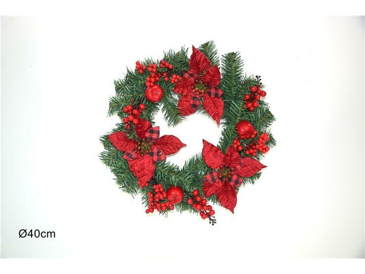 DIETROPORTA TONDO C/FIORE SCOZZESE 40CM C42542-18RDue Esse