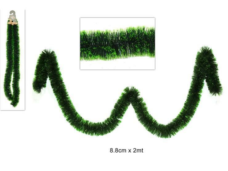 FILO ADDOBBO VERDE BICOLORE 8,8 CM X 2 MT HCL8.8-6Due Esse