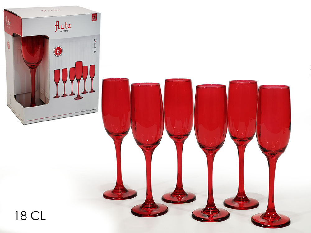 SET 6 FLUTE 18CL ROSSOHappy Casa