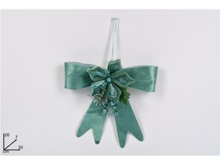 FIOCCO APPENDINO FIORE NATALIZIO 30 CM VERDE ART.BDue Esse