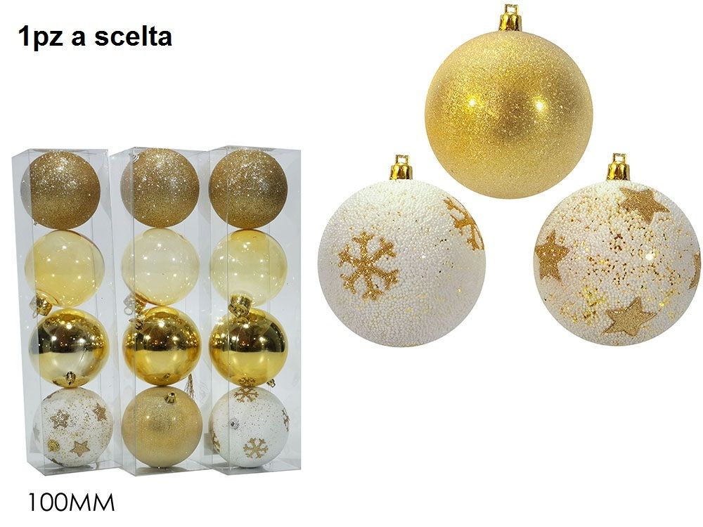 SET 4 PALLE 100MM ORO 3ASS.Happy Casa