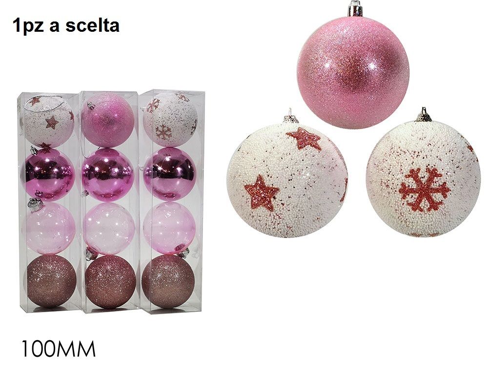 SET 4 PALLE 100MM ROSA 3ASS.Happy Casa