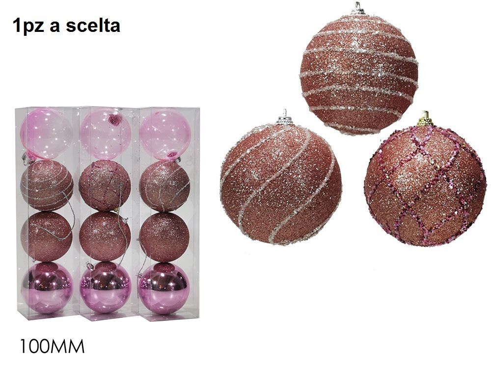 SET 4 PALLE 100MM ROSA 3ASS.Happy Casa