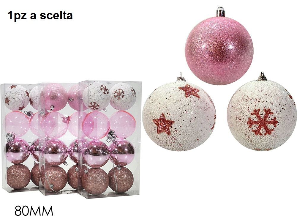 SET 8 PALLE 80MM ROSA 3ASS.Happy Casa