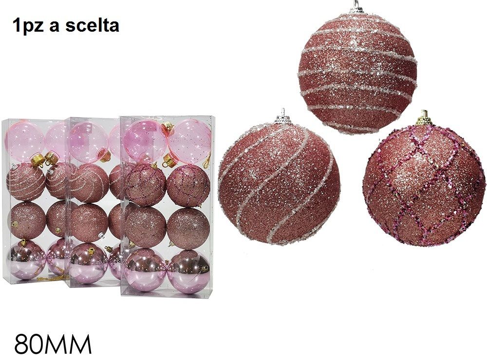 SET 8 PALLE 80MM ROSA 3ASS.Happy Casa