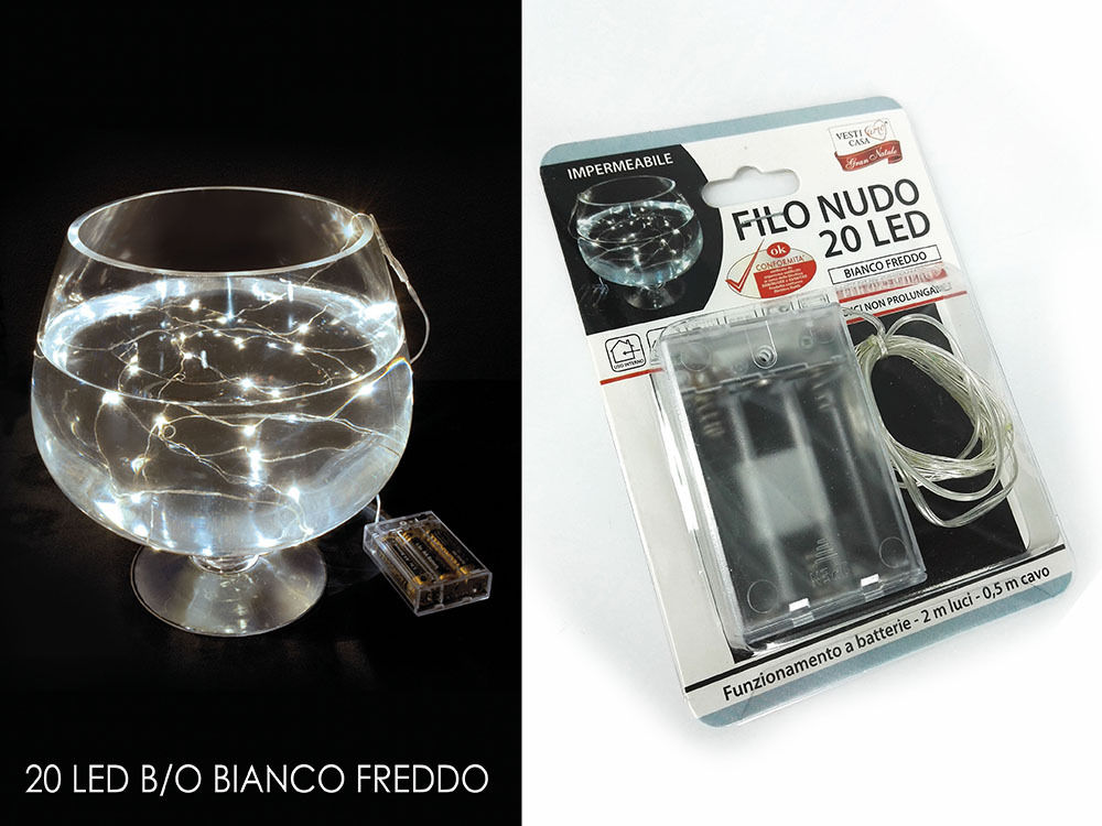 -FILO NUDO 20 MICROLED B/O BIANCO FREDDOHappy Casa