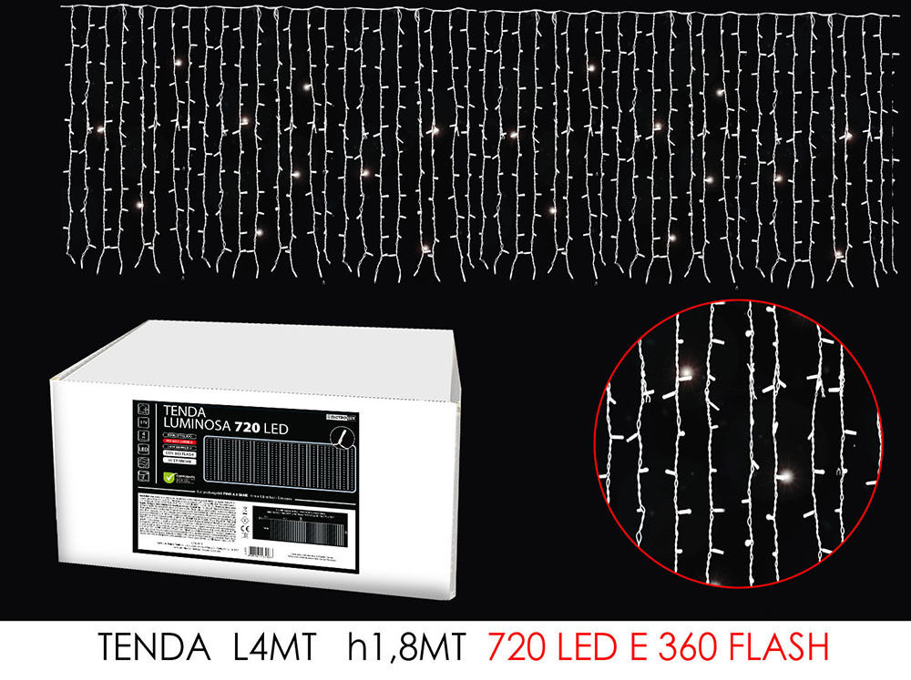 TENDA 4MT LX1.8MT H 720 LED E 360 FLASHHappy Casa