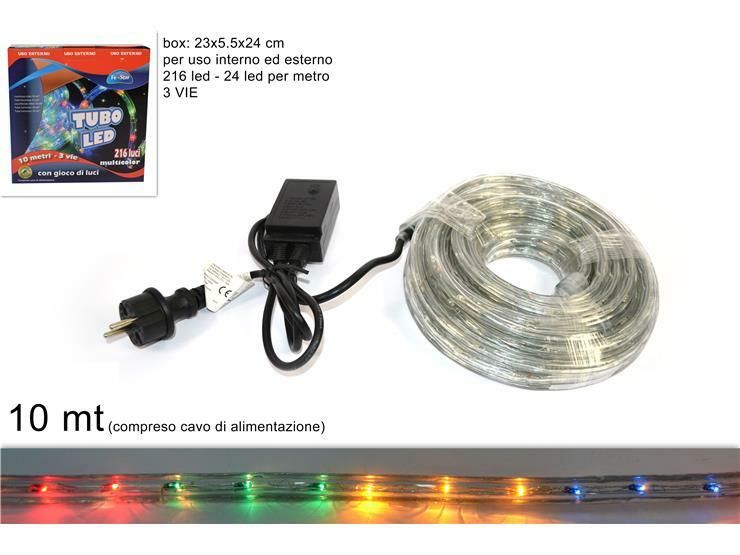 TUBO LED 10MT 3VIE MULTIC 24 LUCI/M JH-LED-CH-MDue Esse