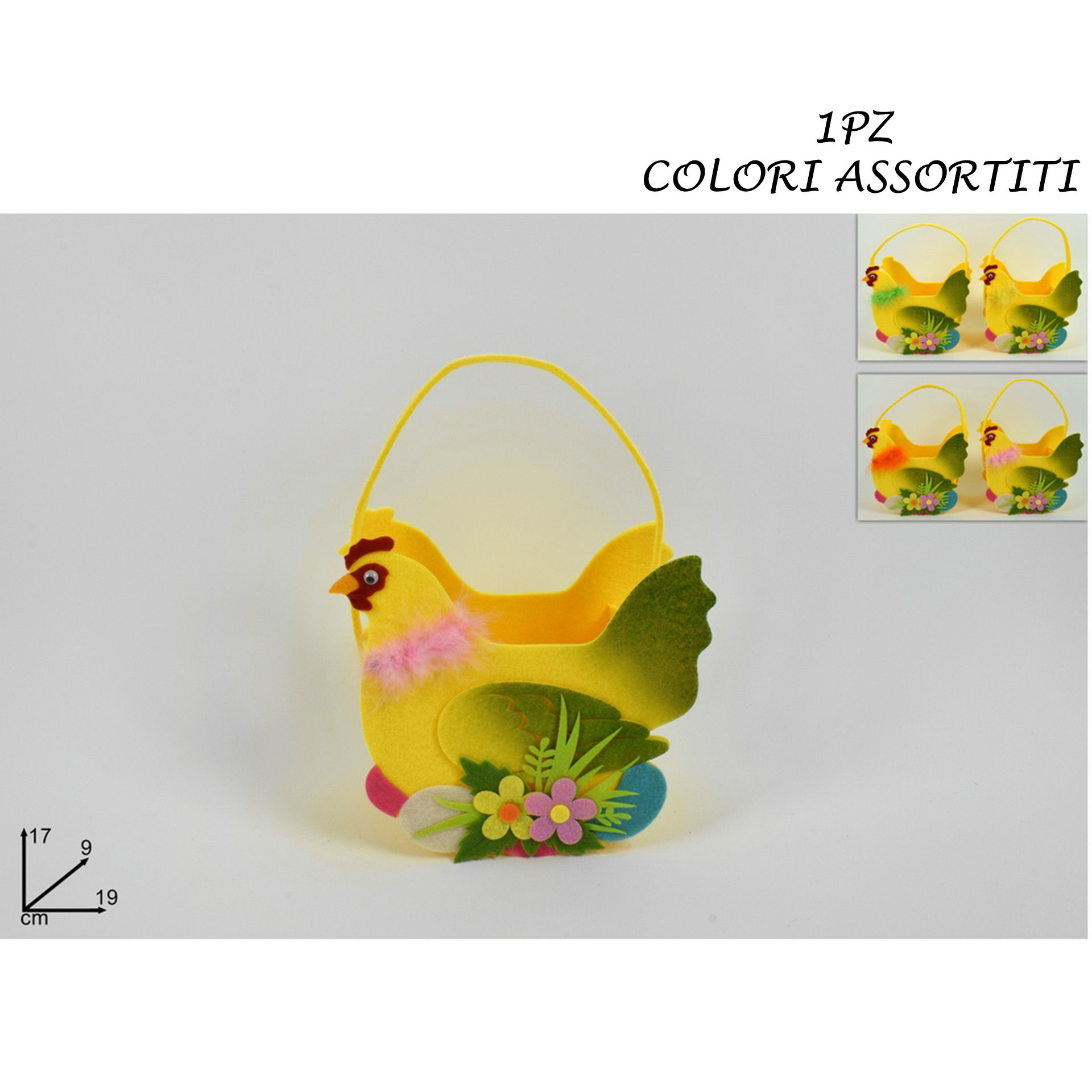 CESTINO GALLINA IN FELTRO 19X9X17 19XD20506-55Due Esse