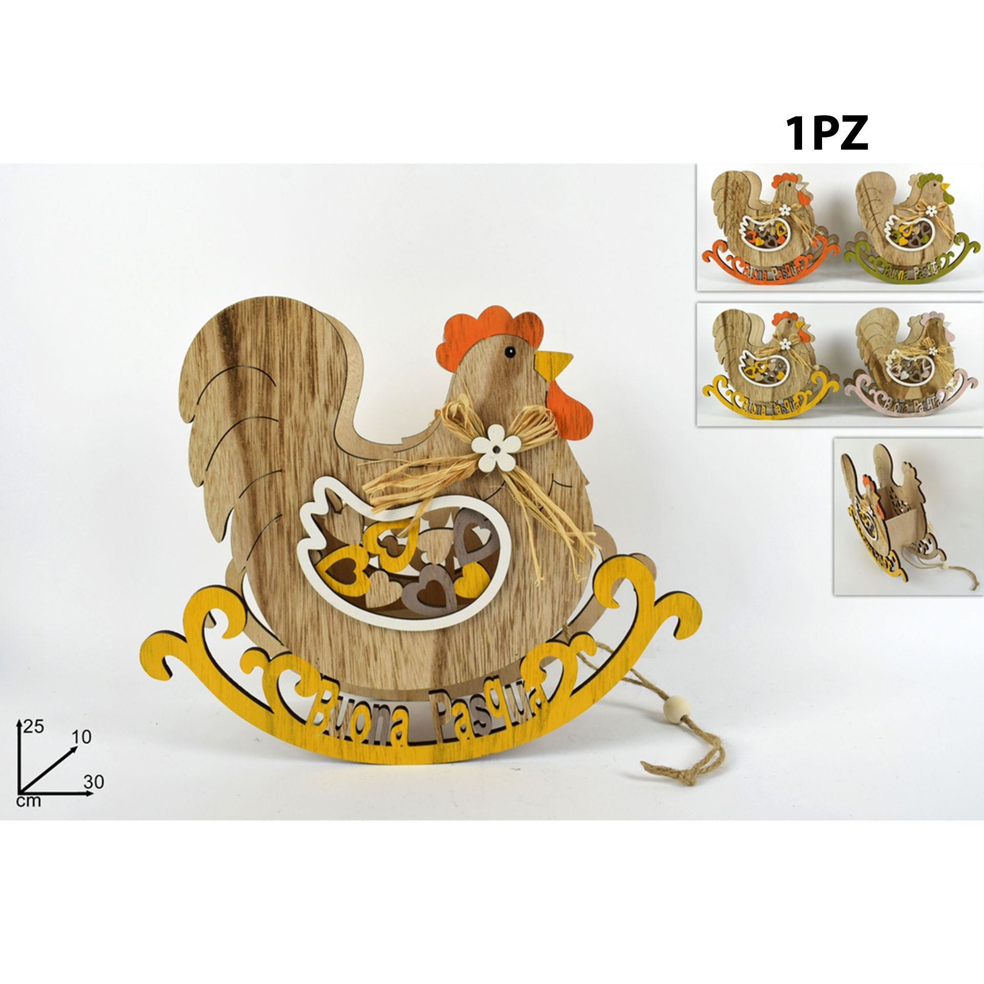 CONTENITORE GALLINA DONDOLO 30CM COL ASS 18XD31744Due Esse