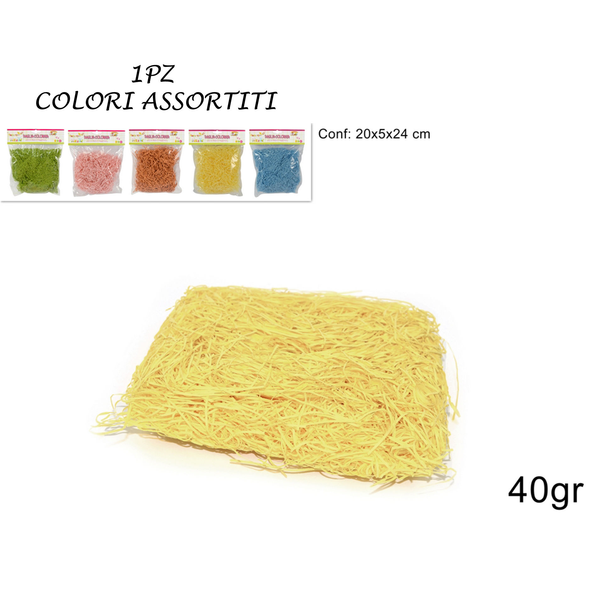 PAGLIA CARTA PASQUALE 40GR COL ASS (XXLS-40G)Due Esse