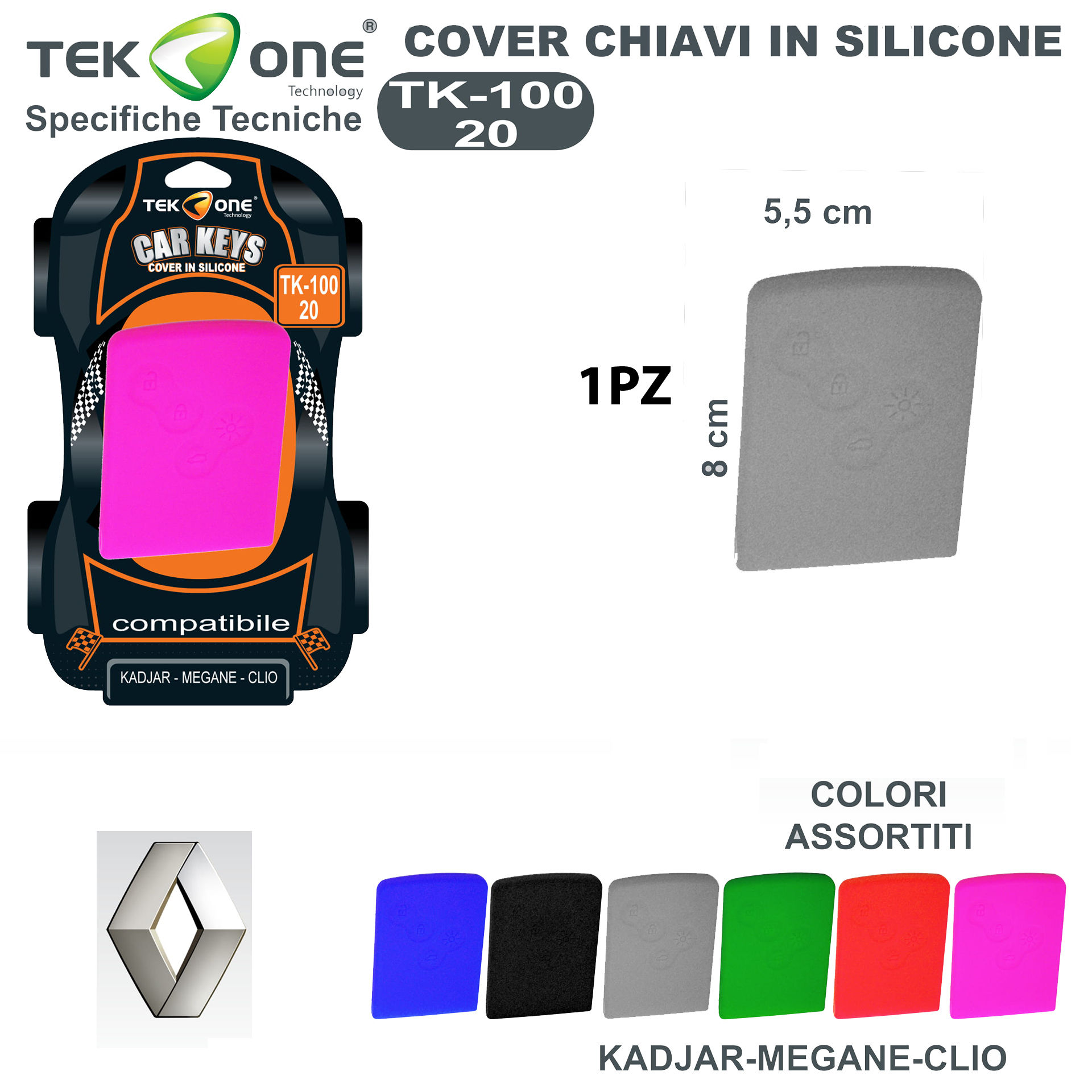 COVER CHIAVI IN SILICONE TK100-20Tekone