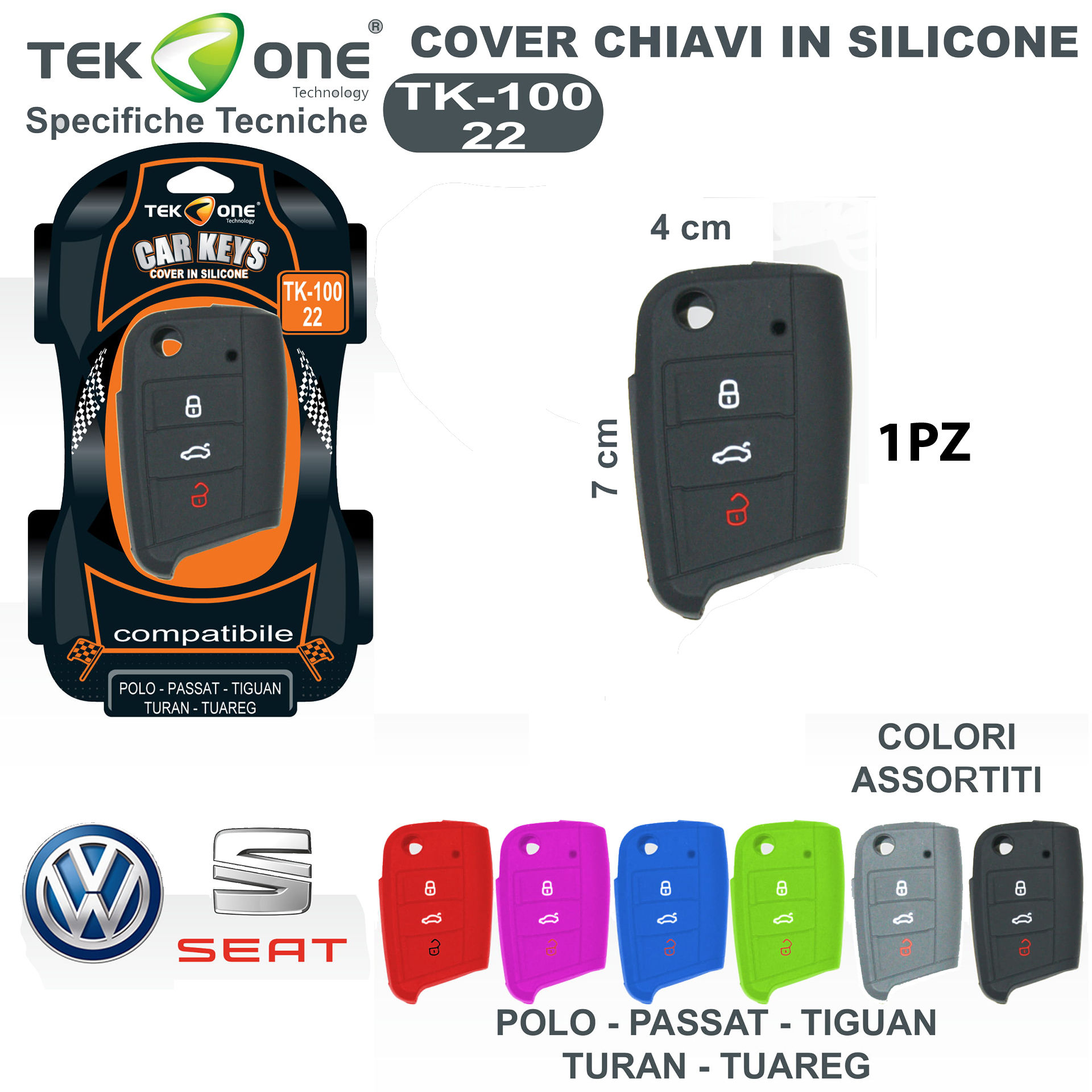 COVER CHIAVI IN SILICONE TK100-22Tekone