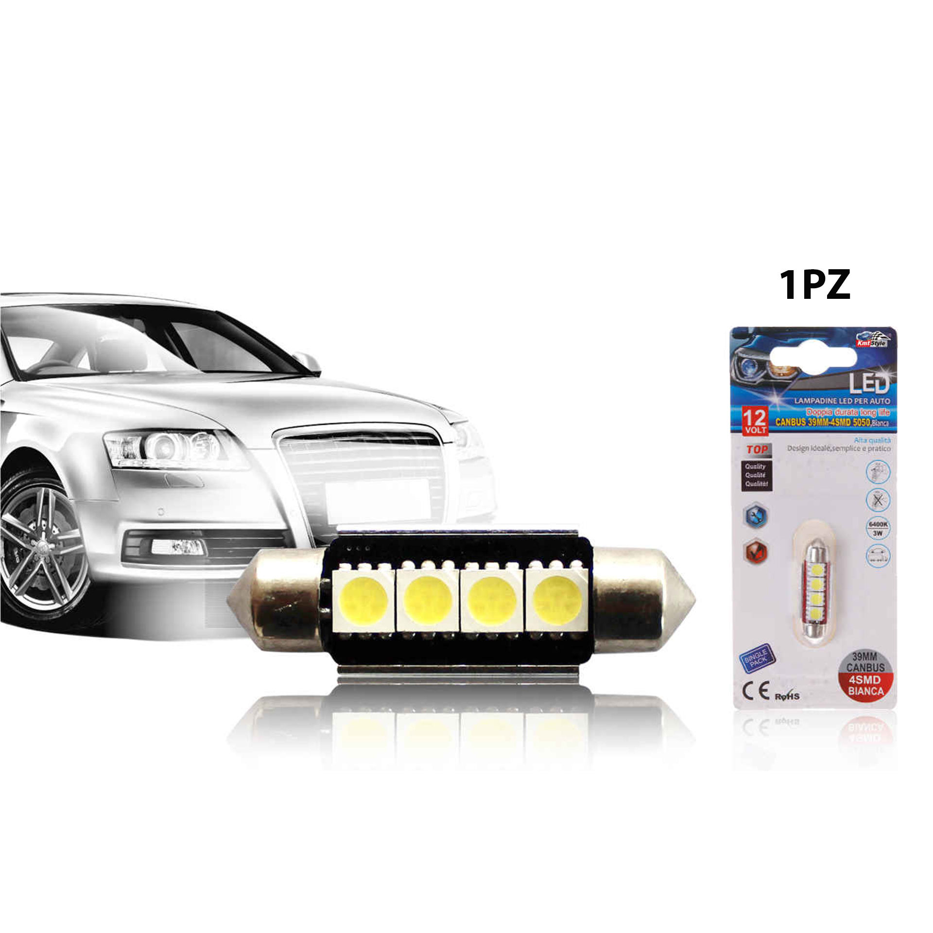 LAMPADINE LED PER AUTO 1PCS 39MMEmi Style