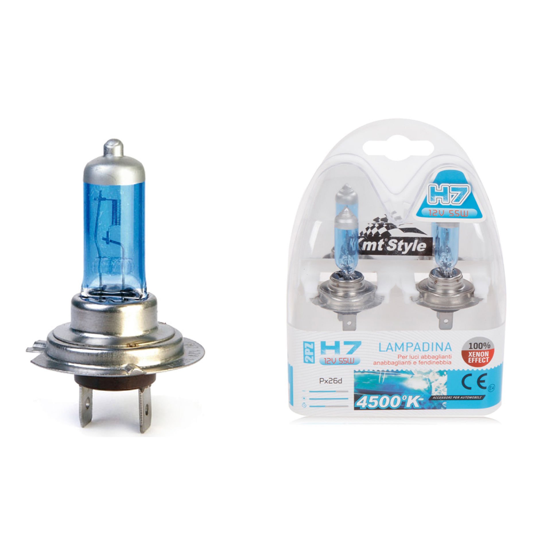 LAMPADA DA AUTO(BLU) H7 12V 55W 2PCSEmi Style