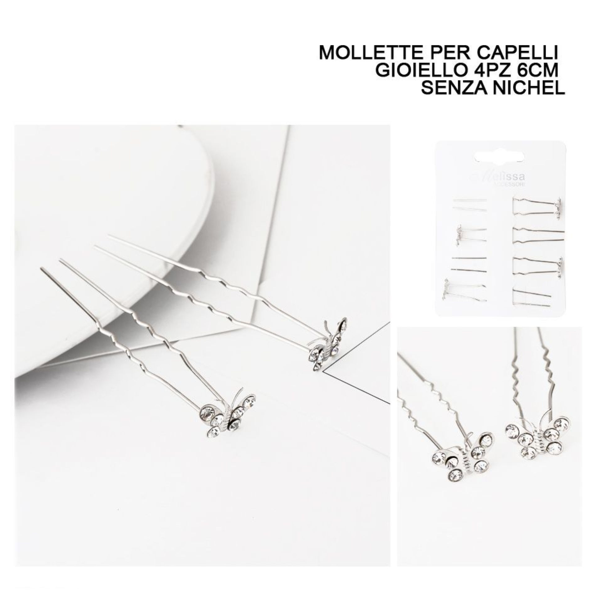 MOLLETTA CAPELLI GIOIELLO 4PZ 6CMMelissa