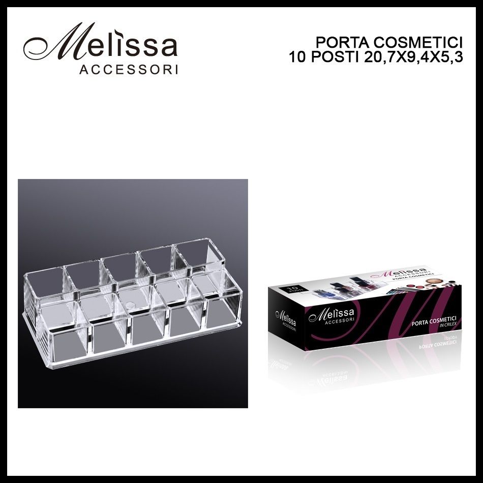 PORTA COSMETICI CRILEX 10 POSTI 20,7X9,4X5,3CMMelissa