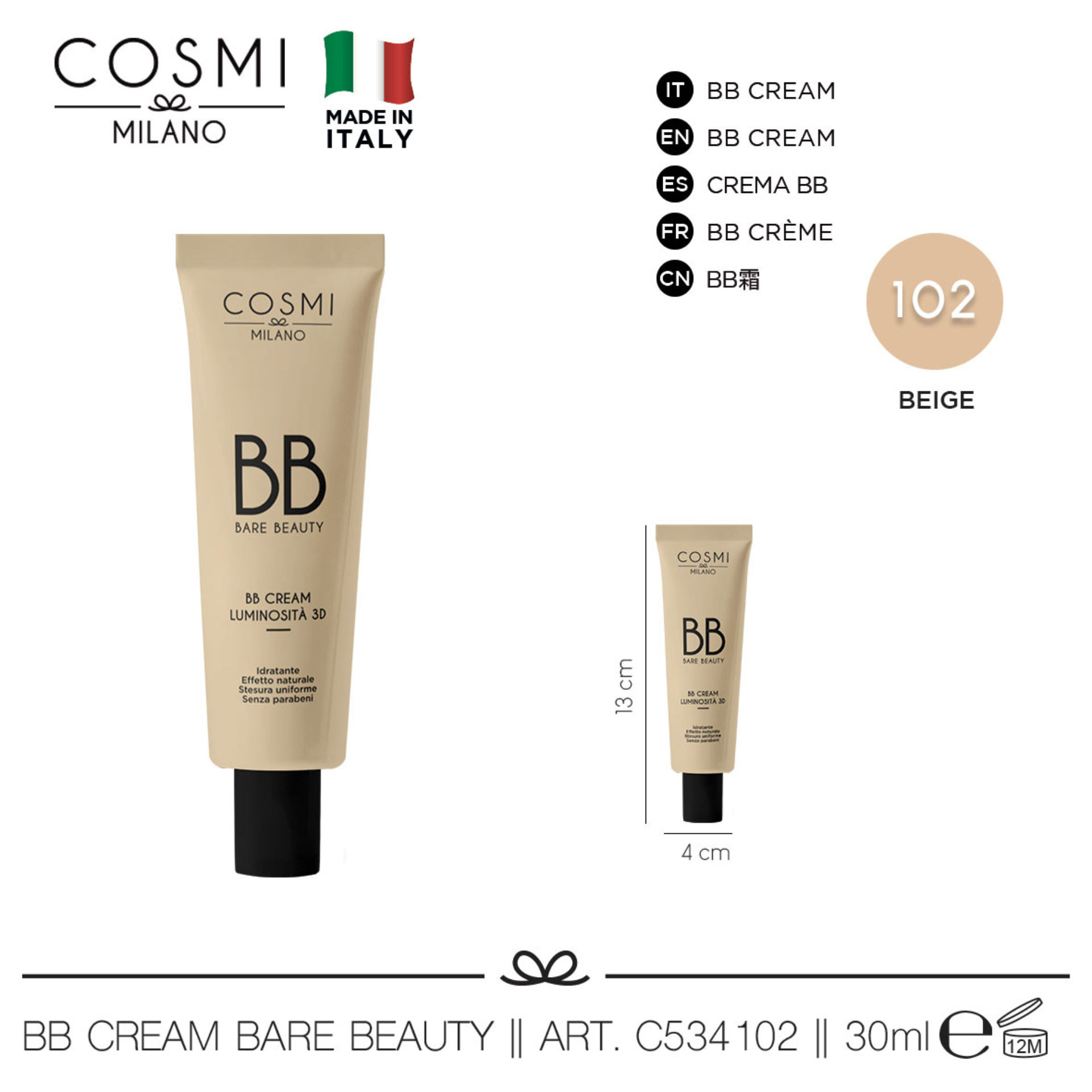 COSMI BB CREAM N.102 BEIGECosmi