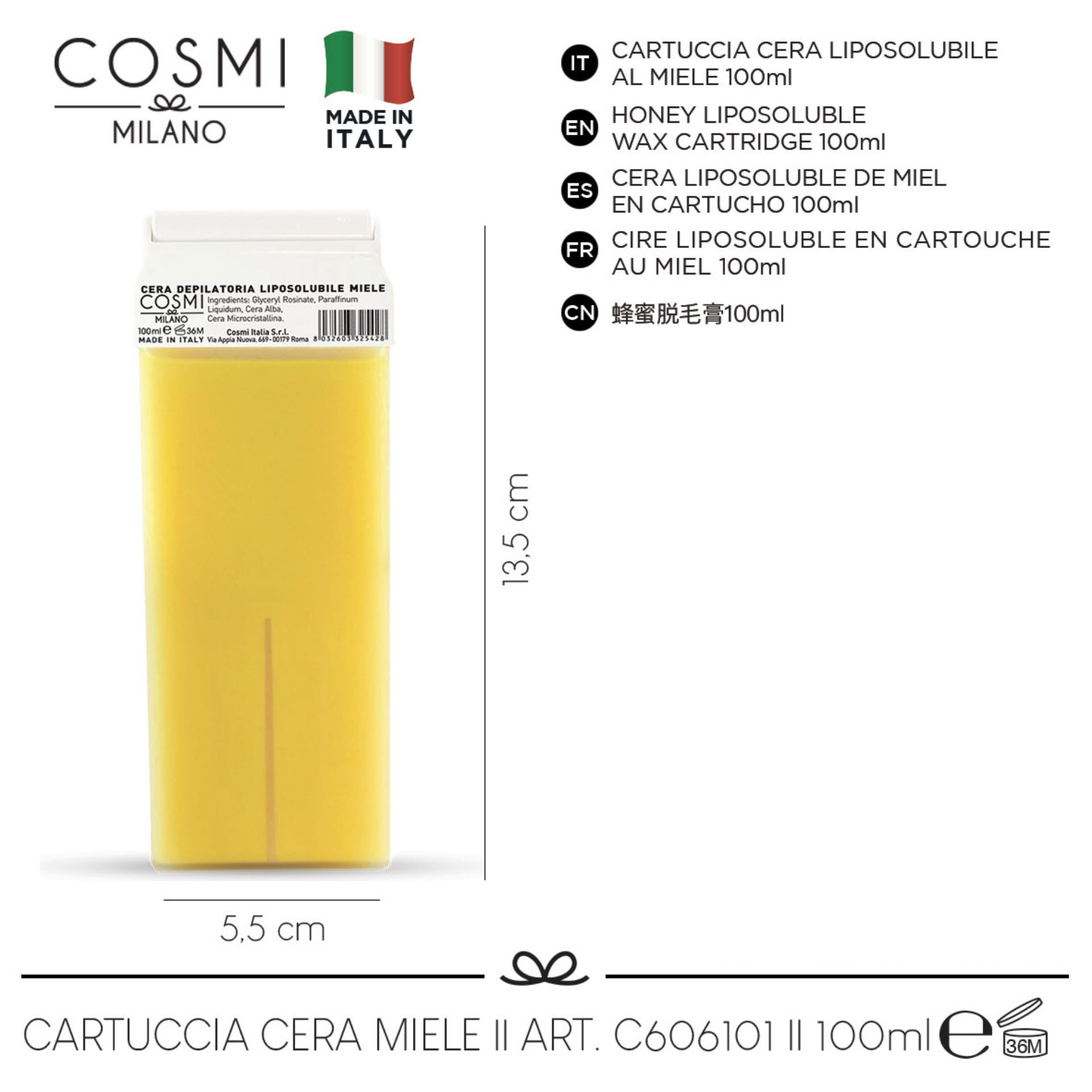 COSMI CERA LIPO MIELE CARTUCCIA 100MLCosmi