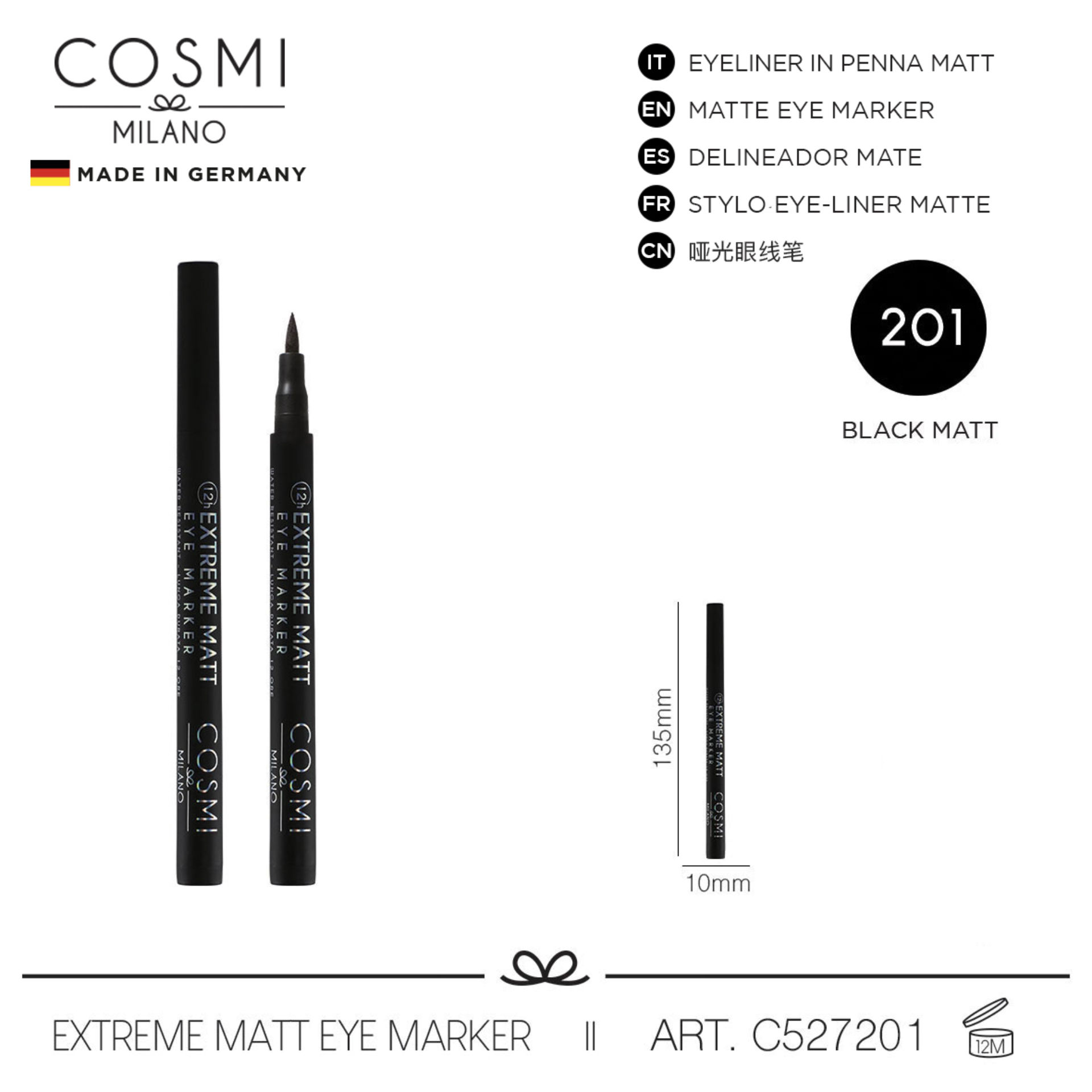 COSMI EXTREME EYE MARKER BLACK MATTCosmi