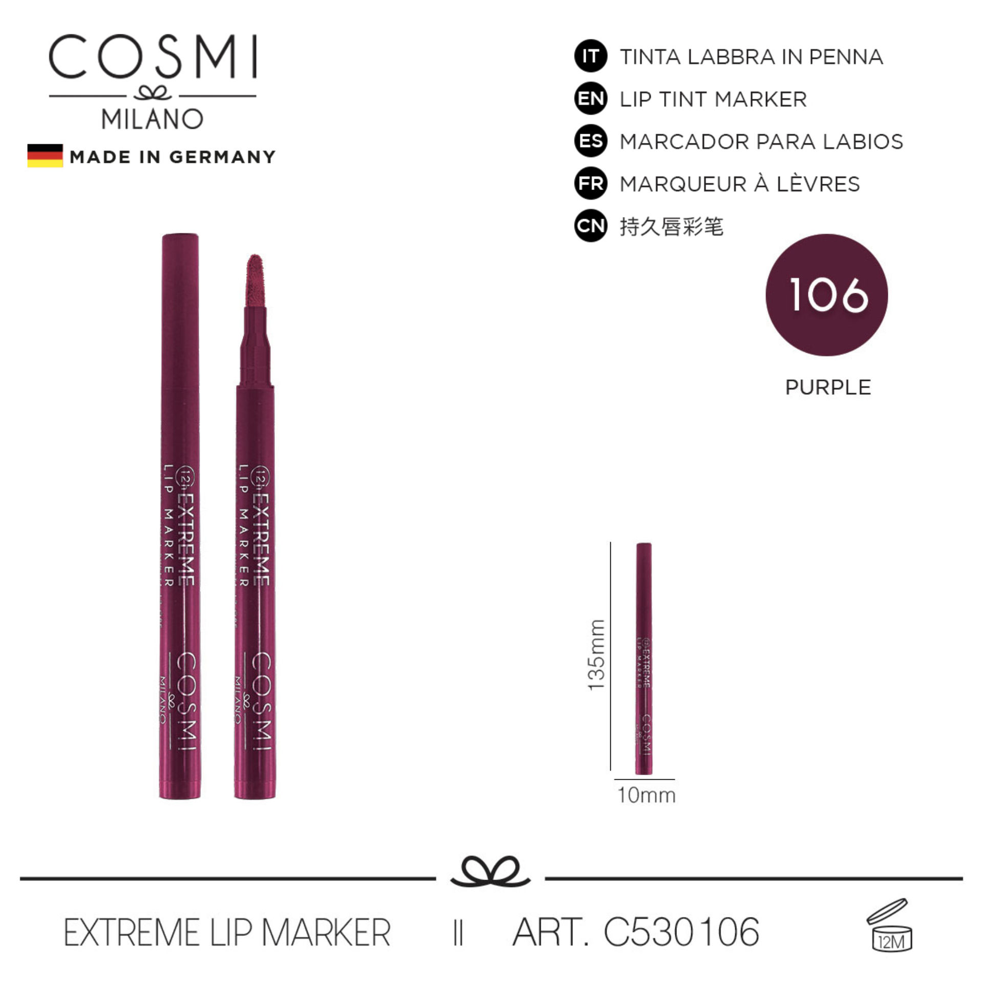 COSMI EXTREME LIP MARKER N.106Cosmi