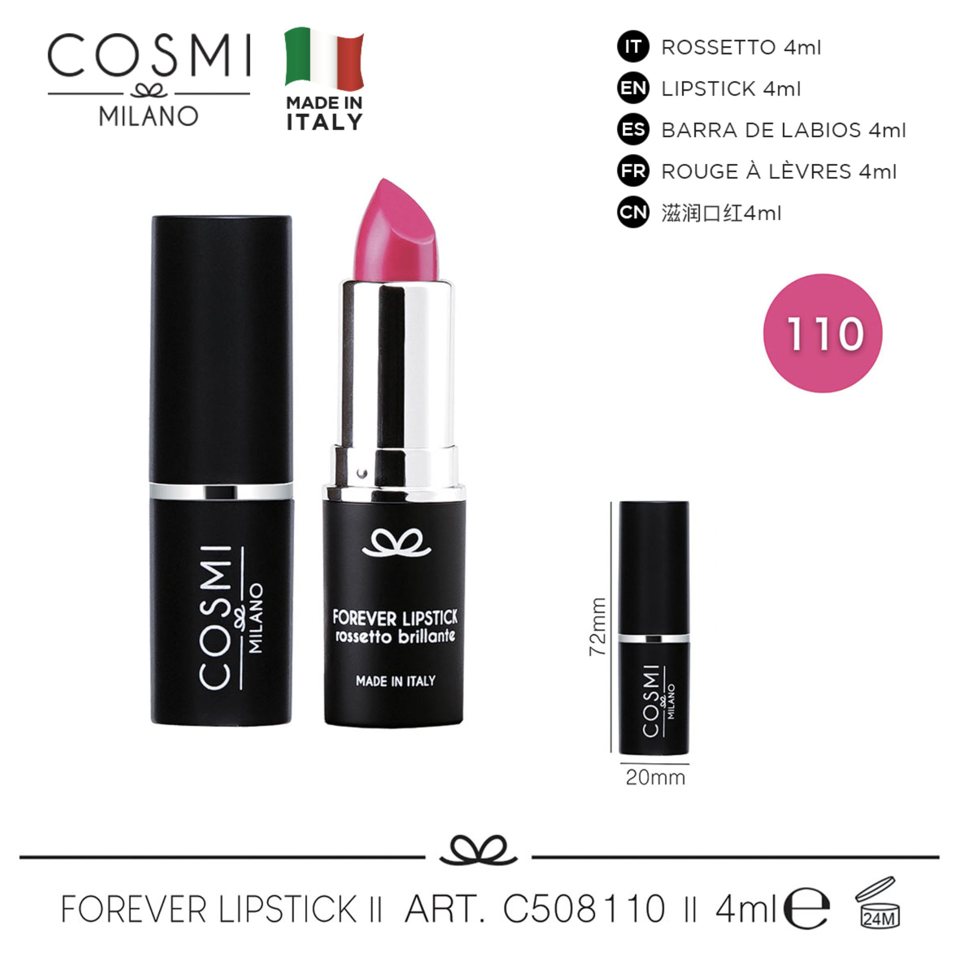 COSMI FOREVER LIPSTICK  N.110Cosmi