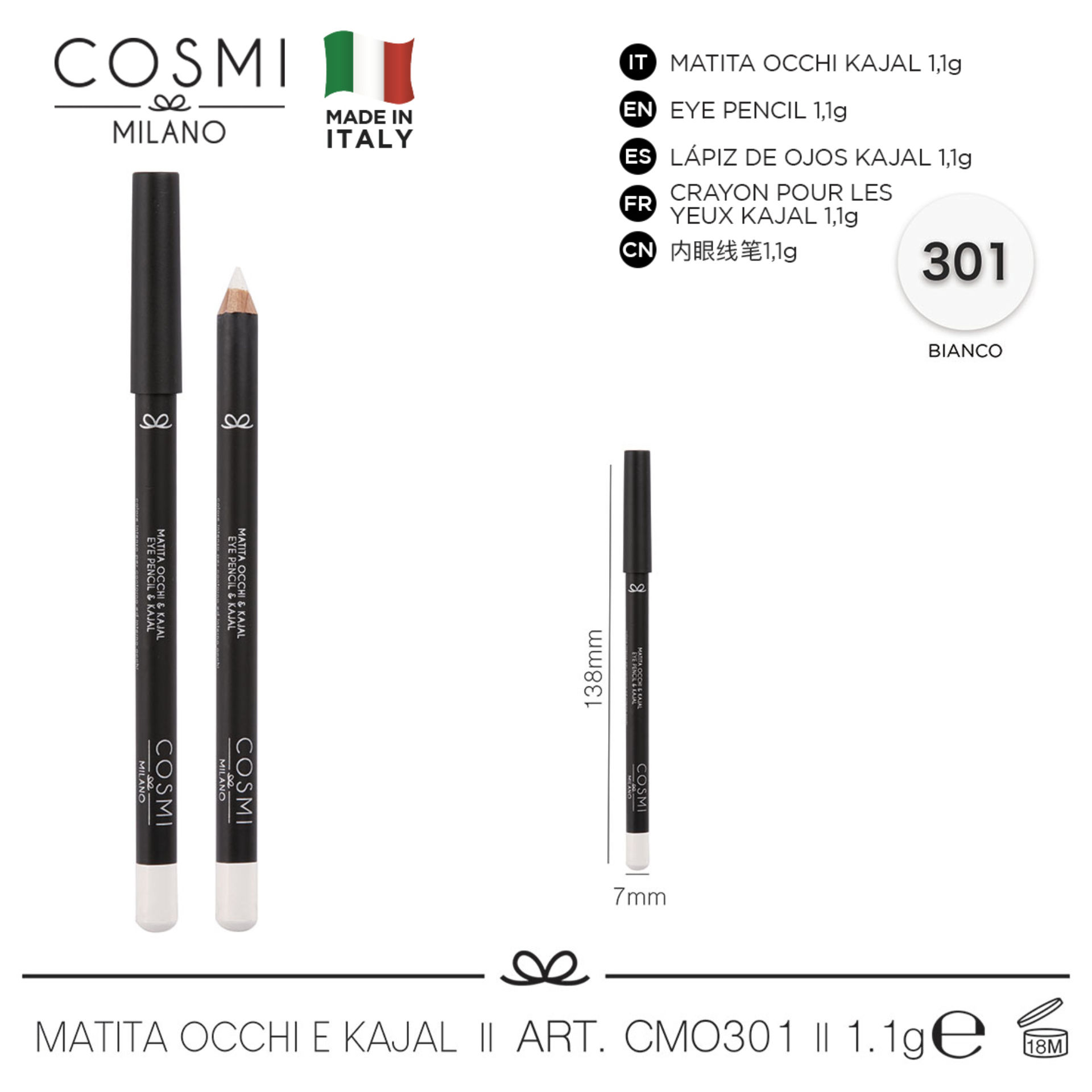 COSMI MATITA OCCHI AND KAJAL N.301Cosmi