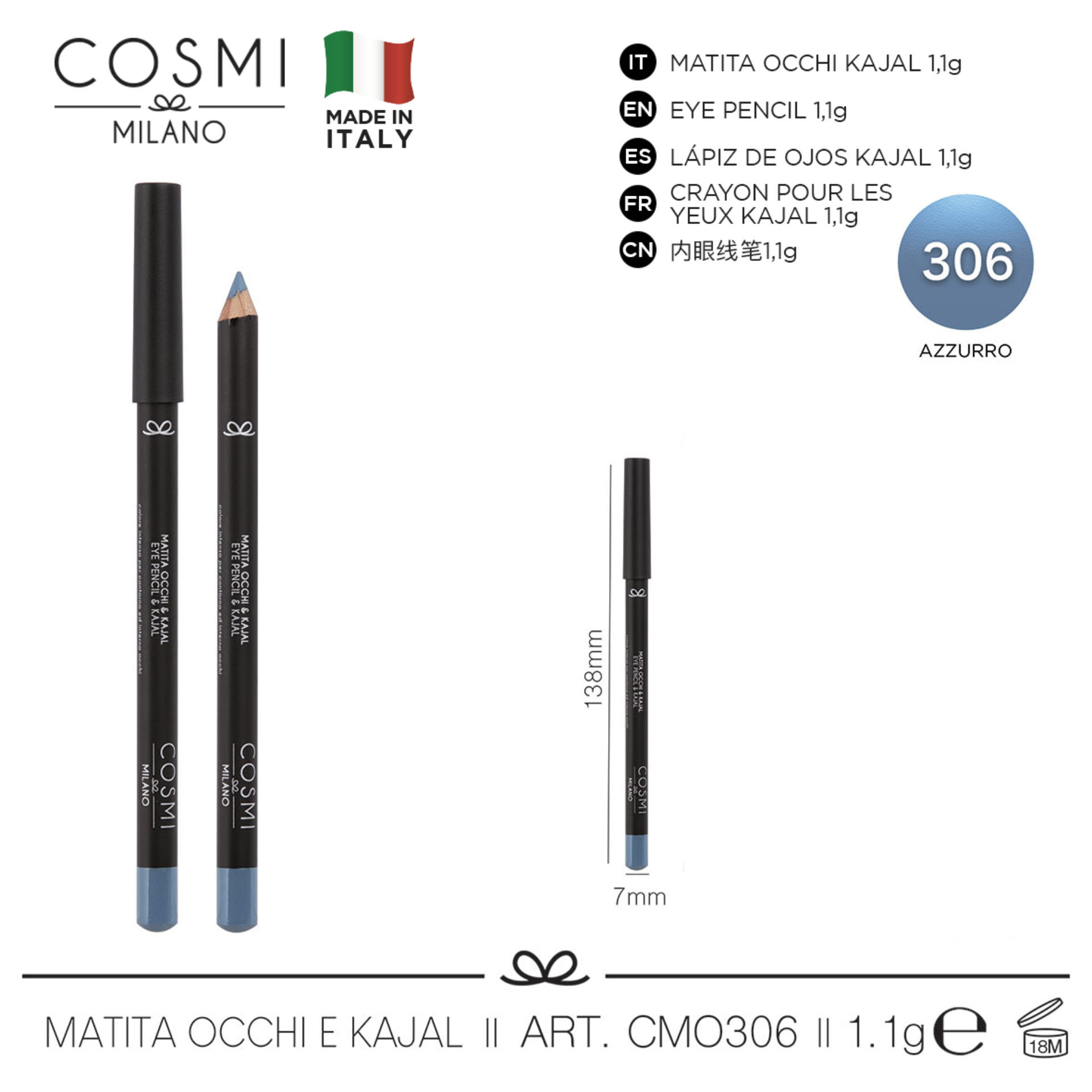 COSMI MATITA OCCHI AND KAJAL N.306Cosmi