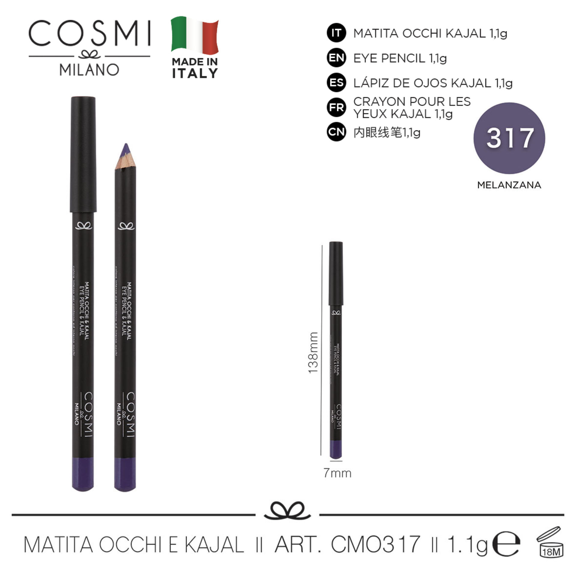 COSMI MATITA OCCHI AND KAJAL N.317Cosmi